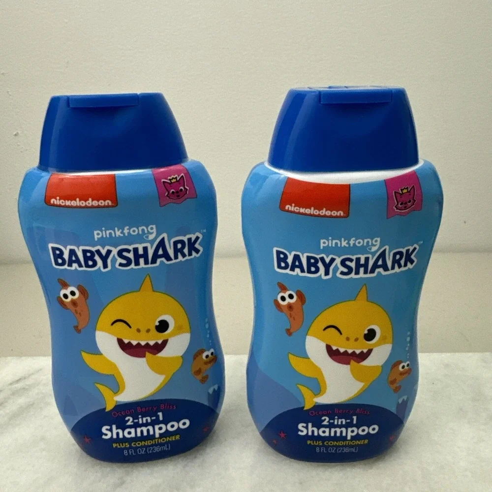 2 X Nickelodeon Pinkfong Baby Shark Ocean Berry Bliss 2 in 1 shampoo + Condition